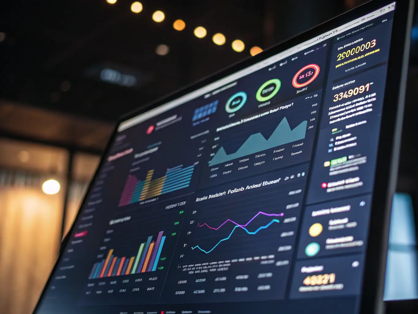 An image of a digital ad dashboard showing campaign metrics and ad placements, representing TechTellers' PPC Advertising service.