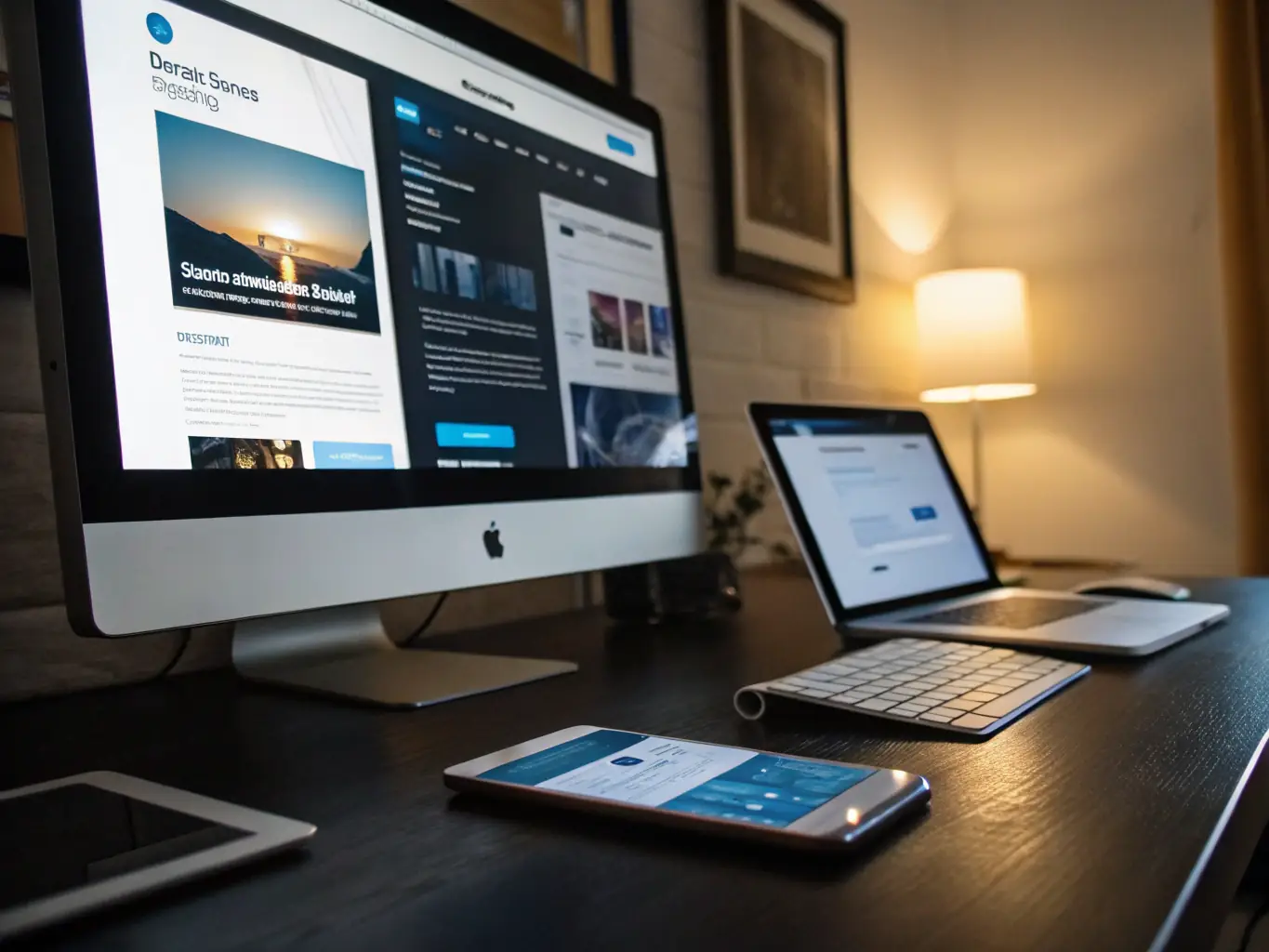 A vibrant image showcasing targeted PPC ads on various devices, highlighting the immediate impact and measurable ROI of pay-per-click advertising.