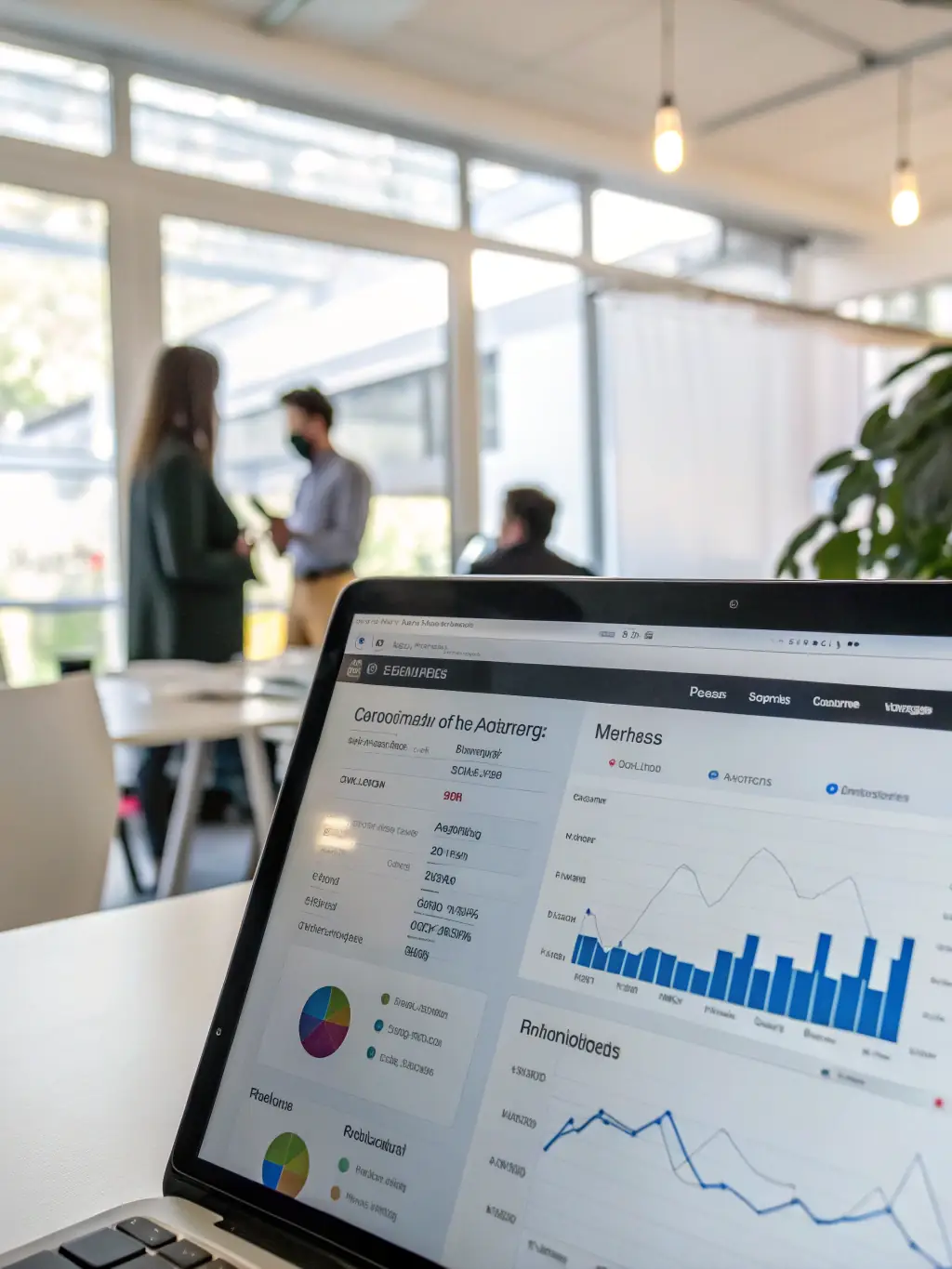 A website analytics dashboard showing increased traffic and improved search engine rankings, illustrating TechTellers' ability to improve brand visibility.